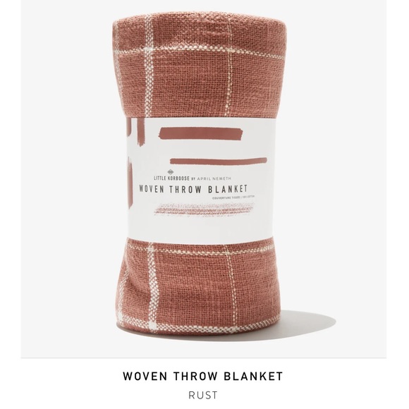 NEW🔥Little Korboose by April
Nemeth Woven Throw Blanket in
Rust 50” x 60” - Picture 1 of 5